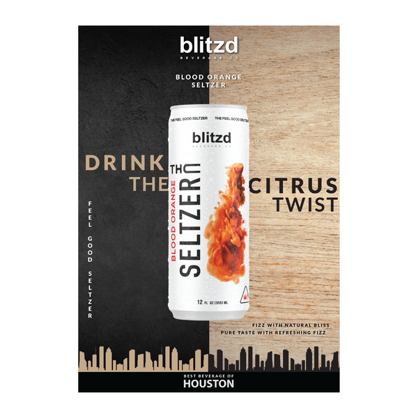 D Squared Worldwide Inc Marketing Material Blitzd Flavor Specific - THC Seltzer A4 Poster