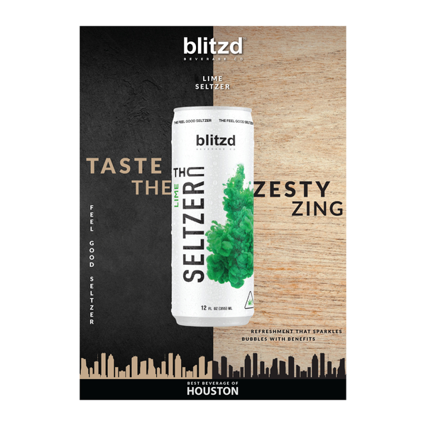 Blitzd Flavor Specific - THC Seltzer A4 Poster