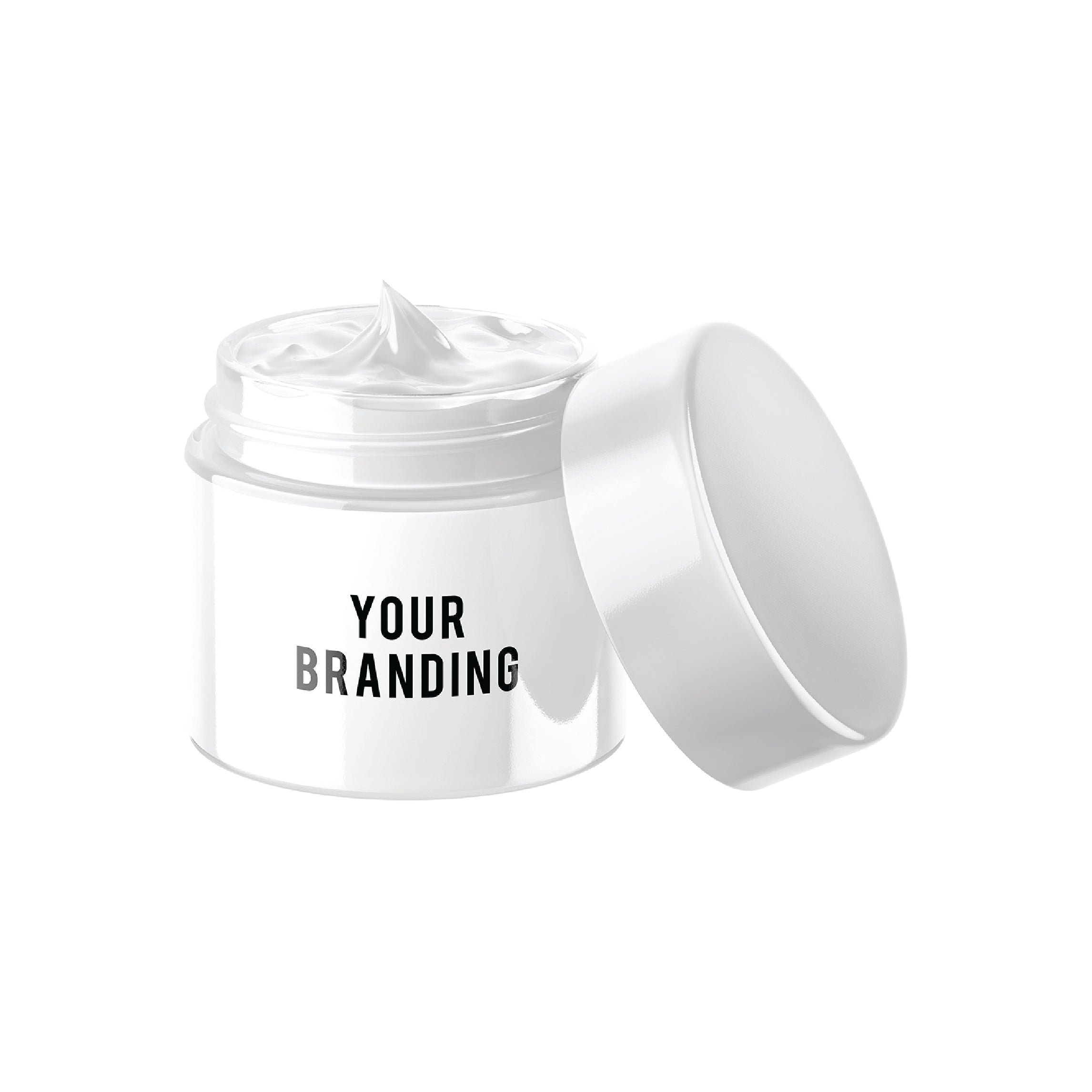 D Squared Worldwide Inc White Label 125mg total cannabinoids / Glass Cream Jar / 100 Units Delta 9 THC Body Lotion - 125mg - 1.7 oz