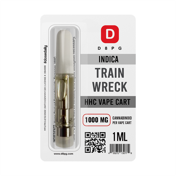 D Squared Worldwide Inc Smokables Train Wreck - Indica Best HHC Vapes Cartridge 1000mg